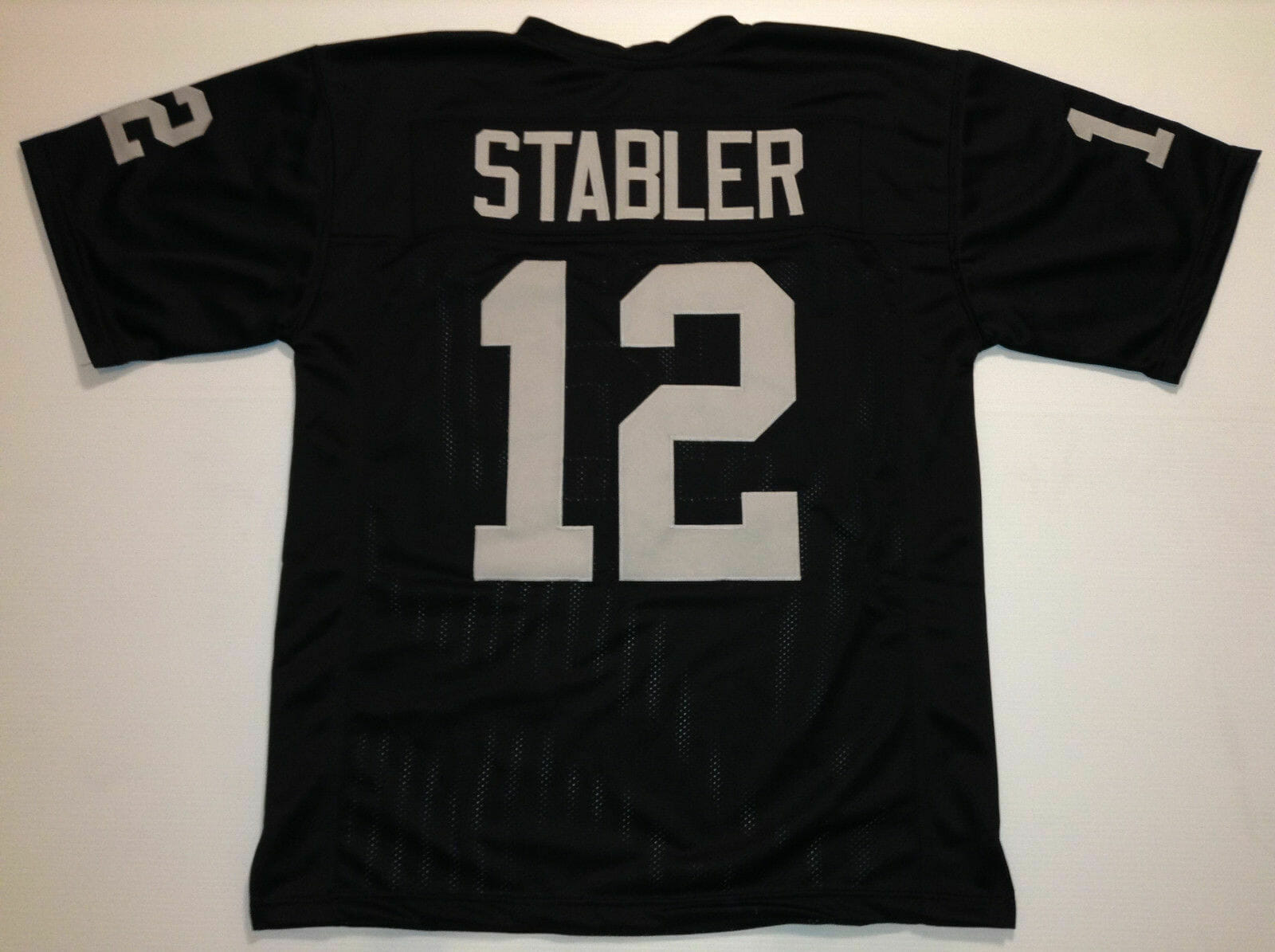 UNSIGNED CUSTOM Sewn Stitched Ken Stabler Black Jersey