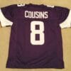 UNSIGNED CUSTOM Sewn Stitched Kirk Cousins Purple Jersey