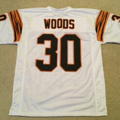 UNSIGNED CUSTOM Sewn Stitched Ickey Woods White Jersey