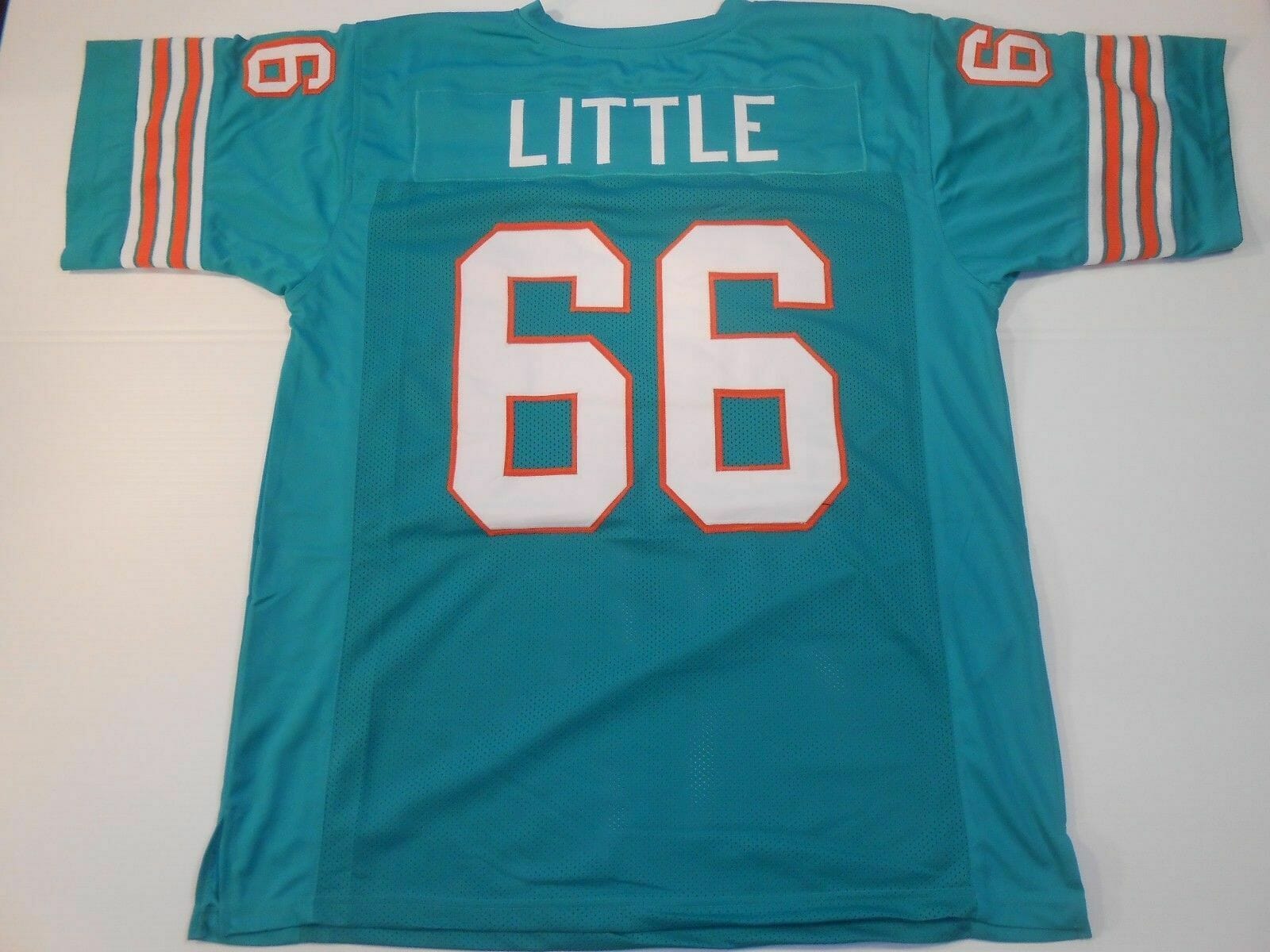 UNSIGNED CUSTOM Sewn Stitched Larry Little Teal Jersey