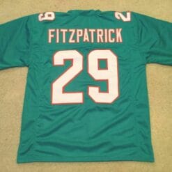 UNSIGNED CUSTOM Sewn Stitched Minkah Fitzpatrick Teal Jersey