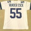 UNSIGNED CUSTOM Sewn Stitched Leighton Vander Esch White Jersey