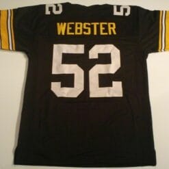 UNSIGNED CUSTOM Sewn Stitched Mike Webster Black Jersey