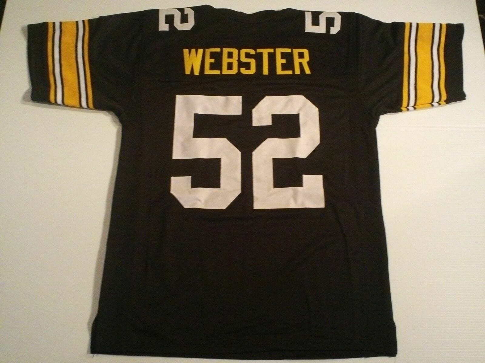 UNSIGNED CUSTOM Sewn Stitched Mike Webster Black Jersey