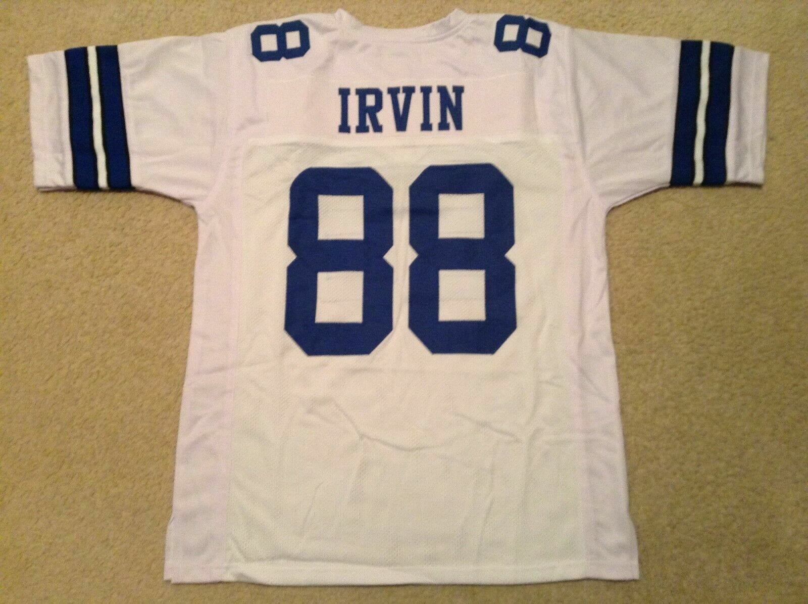 UNSIGNED CUSTOM Sewn Stitched Michael Irvin White Jersey