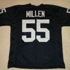 UNSIGNED CUSTOM Sewn Stitched Matt Millen Black Jersey