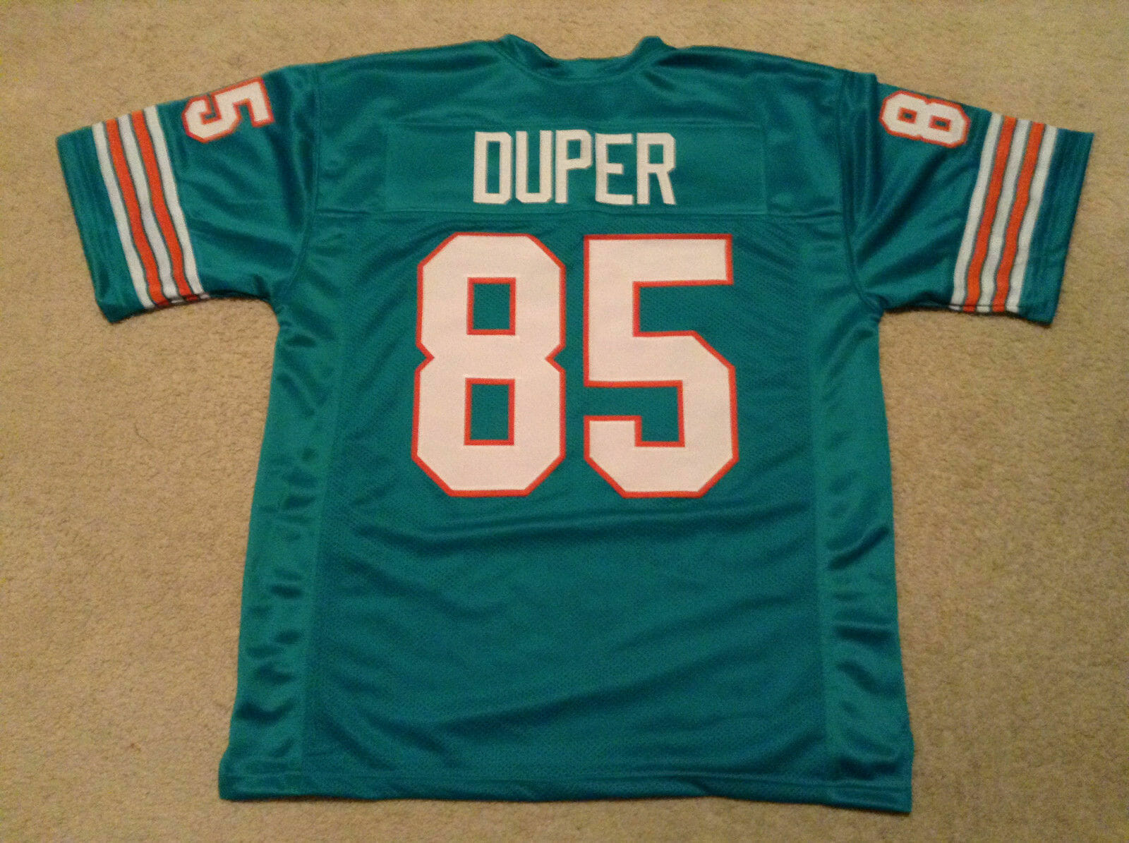 UNSIGNED CUSTOM Sewn Stitched Mark Duper Teal Jersey