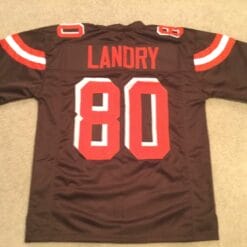 UNSIGNED CUSTOM Sewn Stitched Jarvis Landry Brown Jersey