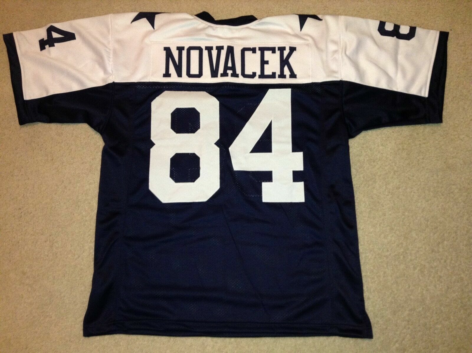 UNSIGNED CUSTOM Sewn Stitched Jay Novacek Thanksgiving Jersey