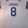 UNSIGNED CUSTOM Sewn Stitched Troy Aikman White Jersey