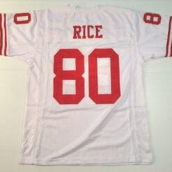 UNSIGNED CUSTOM Sewn Stitched Jerry Rice White Jersey