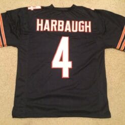 UNSIGNED CUSTOM Sewn Stitched Jim Harbaugh Blue Jersey