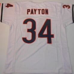 UNSIGNED CUSTOM Sewn Stitched Walter Payton White Jersey