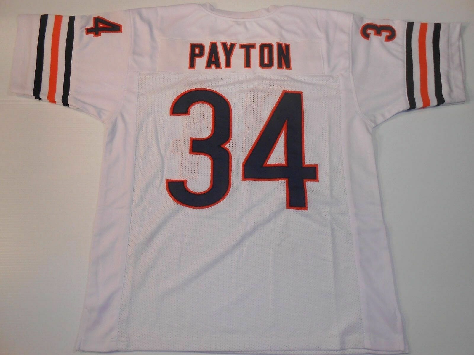 UNSIGNED CUSTOM Sewn Stitched Walter Payton White Jersey