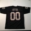 UNSIGNED CUSTOM Sewn Stitched Jim Otto Black Jersey