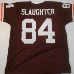 UNSIGNED CUSTOM Sewn Stitched Webster Slaughter Brown Jersey