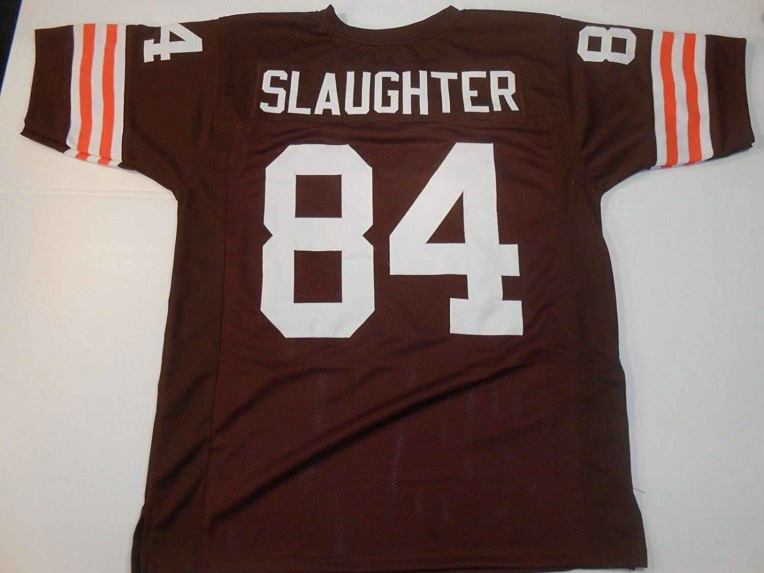 UNSIGNED CUSTOM Sewn Stitched Webster Slaughter Brown Jersey