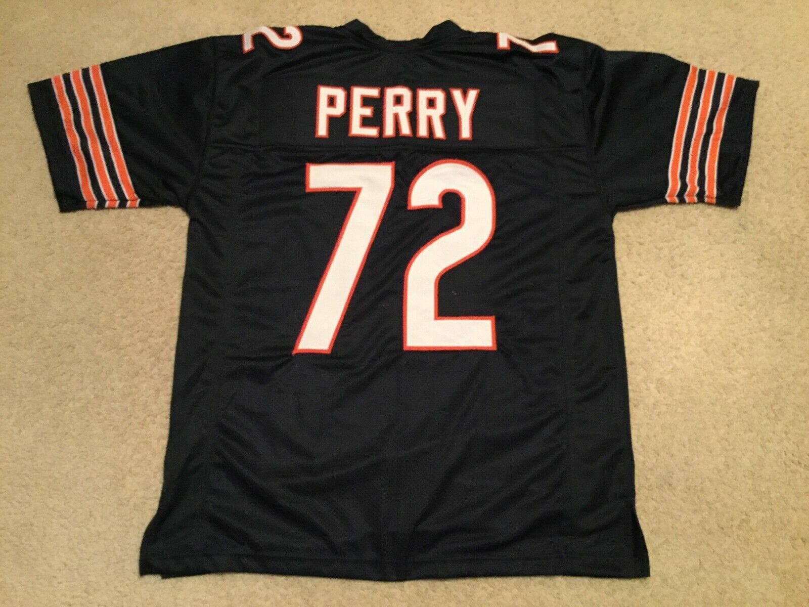 UNSIGNED CUSTOM Sewn Stitched William Perry Fridge Blue Jersey