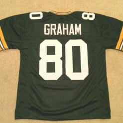 UNSIGNED CUSTOM Sewn Stitched Jimmy Graham Green Jersey