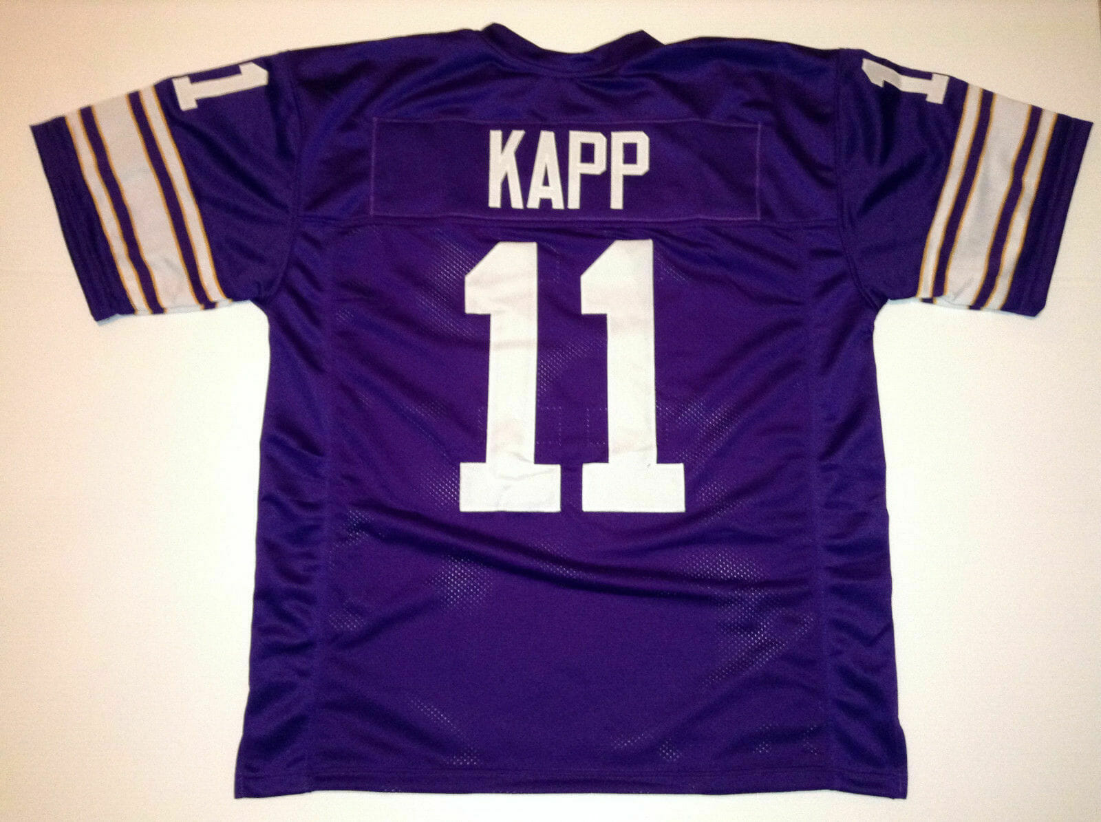 UNSIGNED CUSTOM Sewn Stitched Joe Kapp Purple Jersey