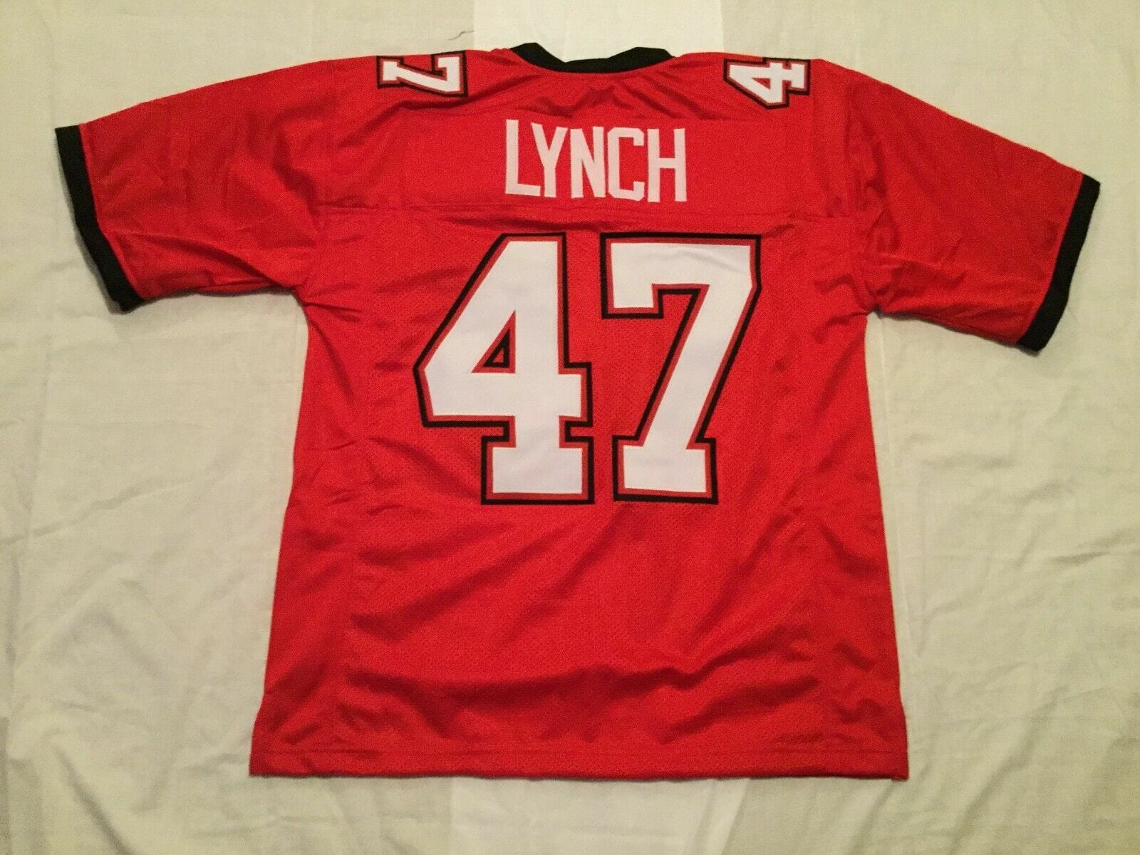 UNSIGNED CUSTOM Sewn Stitched John Lynch Red Jersey