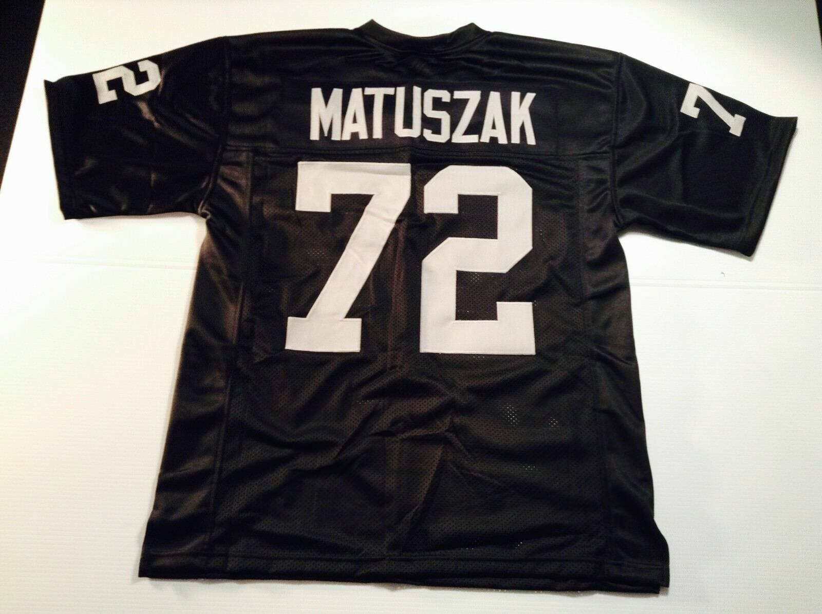 UNSIGNED CUSTOM Sewn Stitched John Matuszak Black Jersey