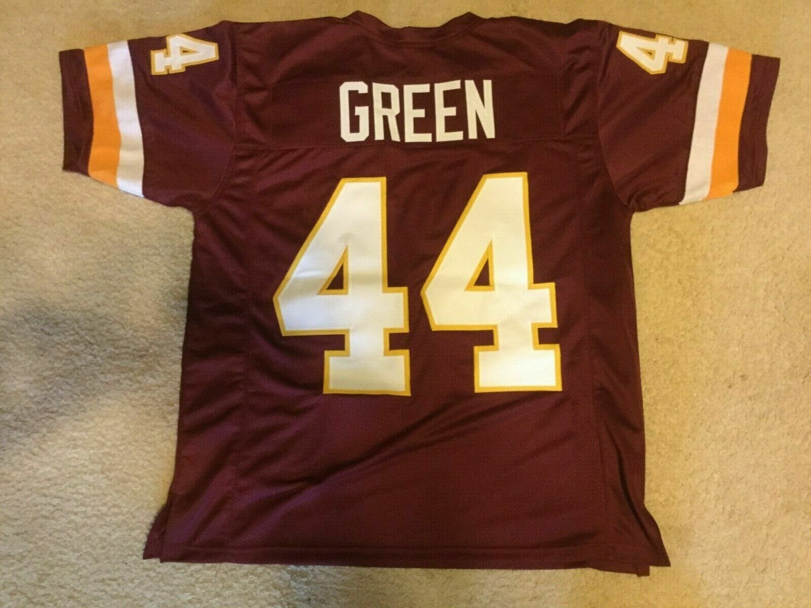 UNSIGNED CUSTOM Sewn Stitched John Riggins ERROR Burgundy Jersey