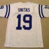 UNSIGNED CUSTOM Sewn Stitched Johnny Unitas White Jersey