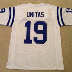 UNSIGNED CUSTOM Sewn Stitched Johnny Unitas White Jersey