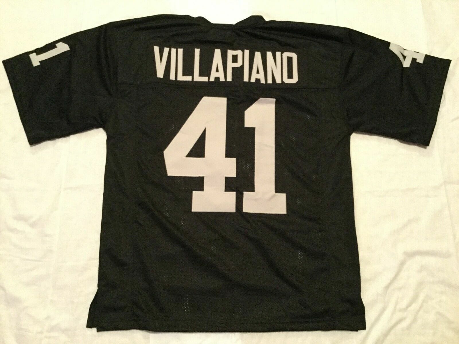 UNSIGNED CUSTOM Sewn Stitched Phil Villapiano Black Jersey