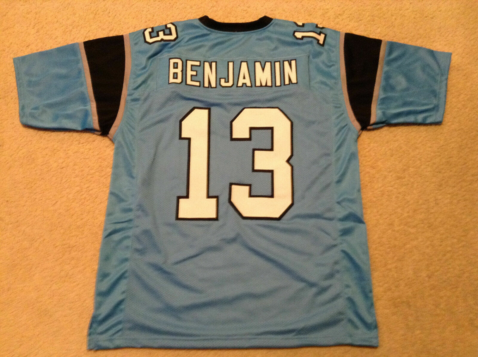 UNSIGNED CUSTOM Sewn Stitched Kelvin Benjamin Blue Jersey