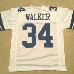 UNSIGNED CUSTOM Sewn Stitched Herschel Walker White Jersey