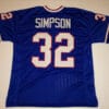 UNSIGNED CUSTOM Sewn Stitched O.J. Simpson Blue Jersey