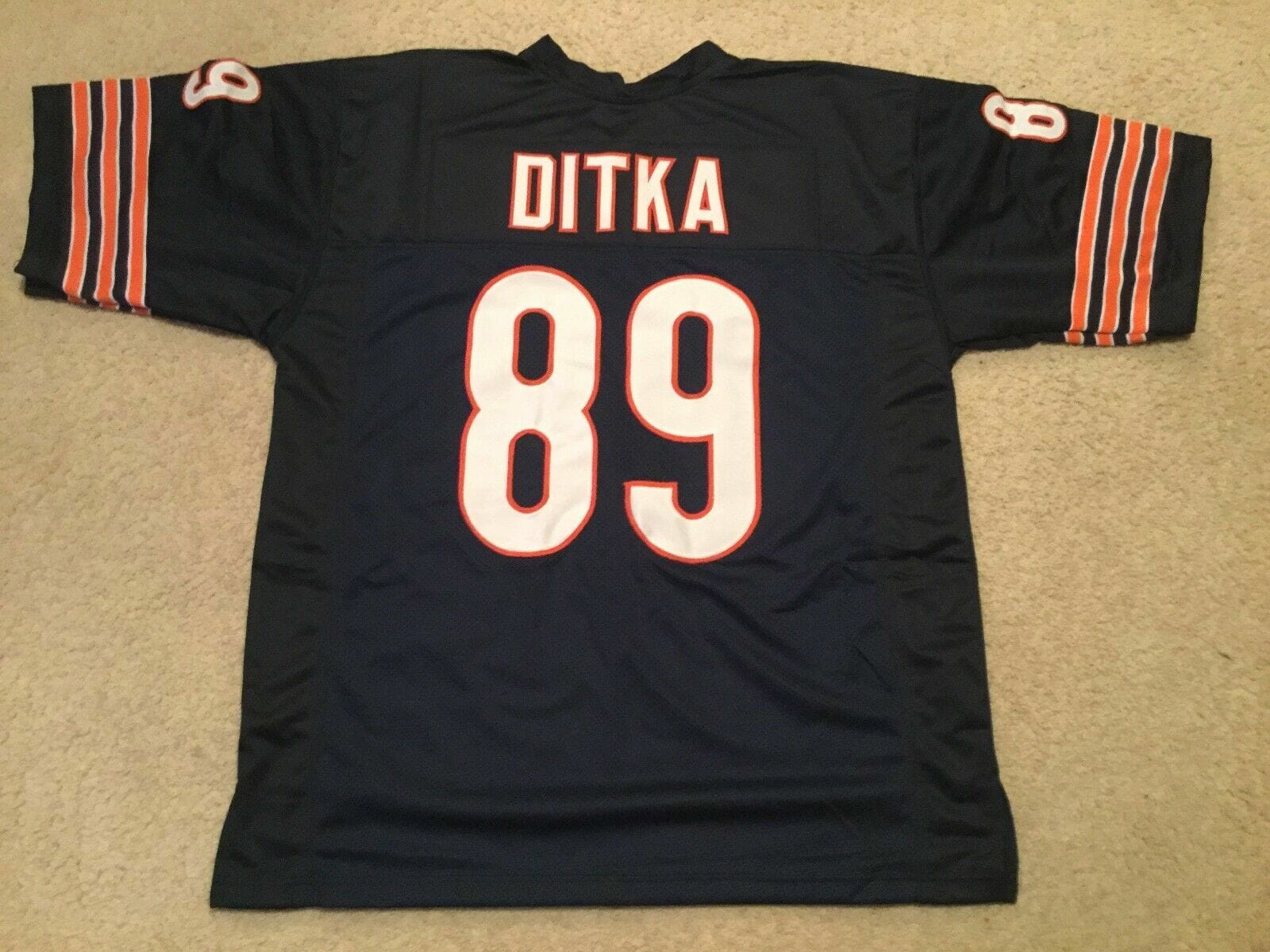 UNSIGNED CUSTOM Sewn Stitched Mike Ditka Blue Jersey