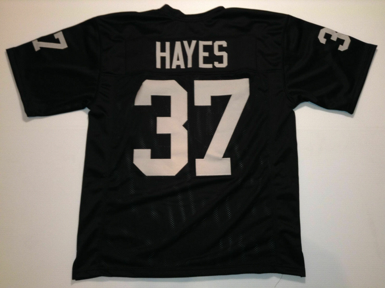 UNSIGNED CUSTOM Sewn Stitched Lester Hayes Black Jersey