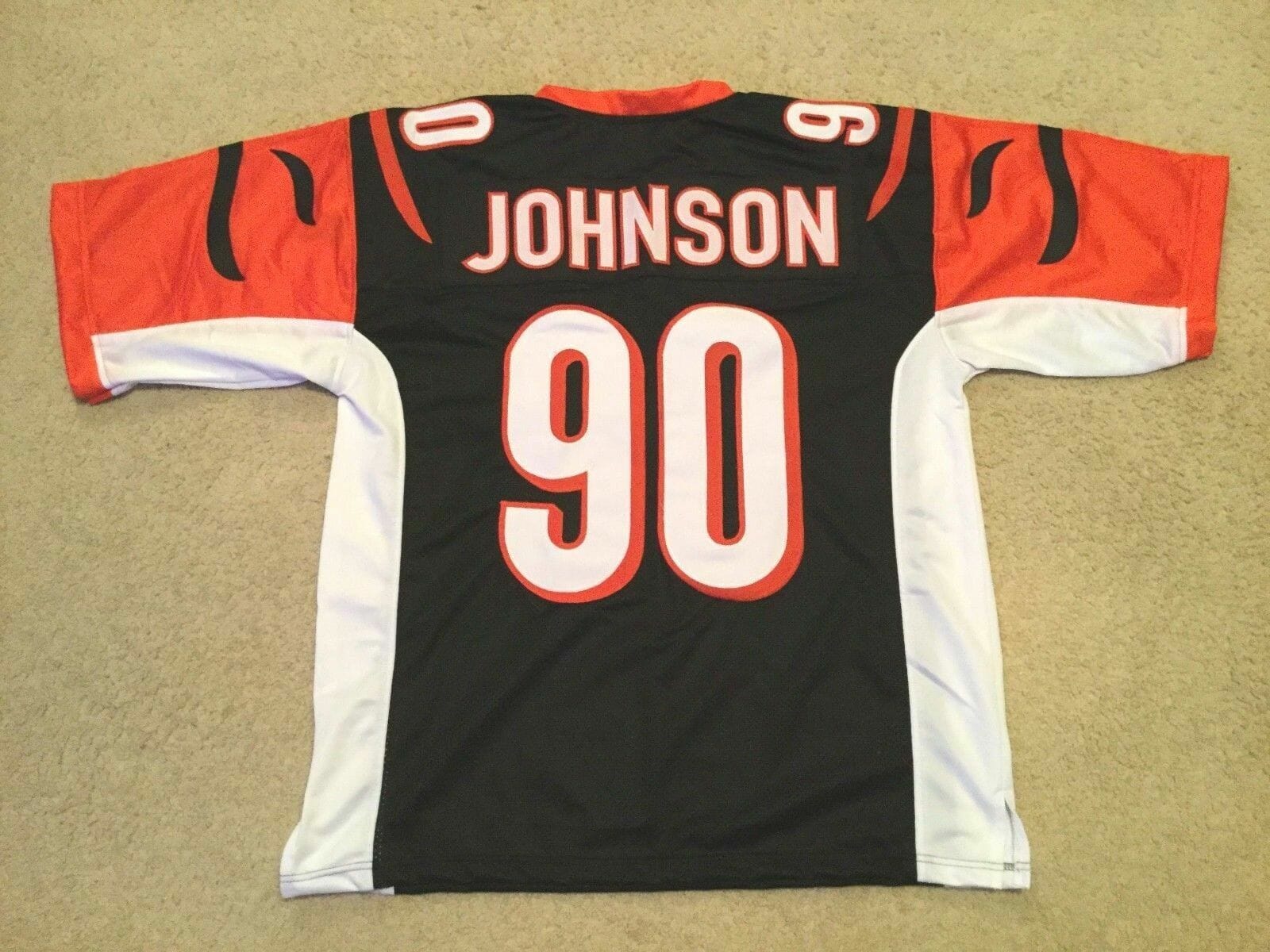 UNSIGNED CUSTOM Sewn Stitched Michael Johnson Black Jersey