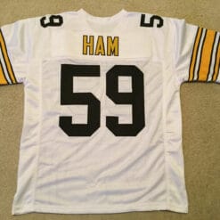 UNSIGNED CUSTOM Sewn Stitched Jack Ham White Jersey