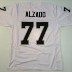 UNSIGNED CUSTOM Sewn Stitched Lyle Alzado White Jersey