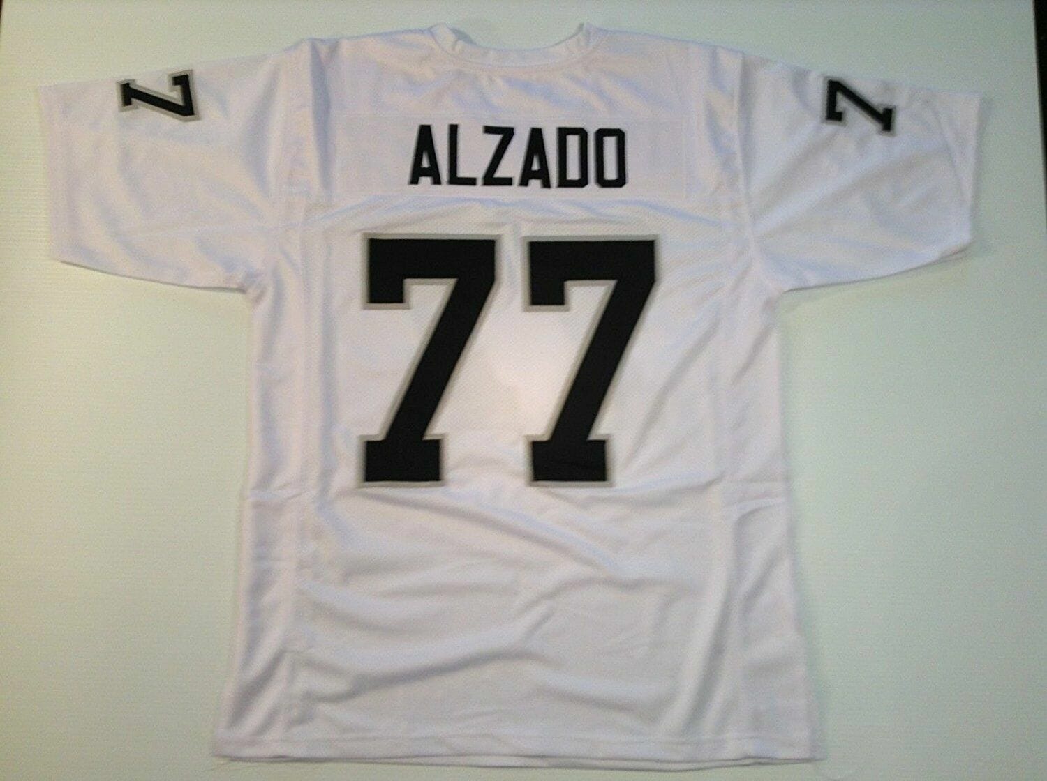UNSIGNED CUSTOM Sewn Stitched Lyle Alzado White Jersey