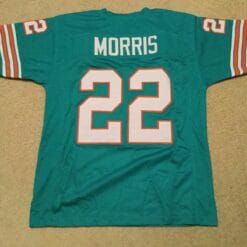 UNSIGNED CUSTOM Sewn Stitched Mercury Morris Teal Jersey