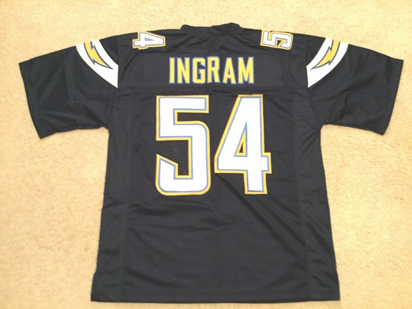 UNSIGNED CUSTOM Sewn Stitched Melvin Ingram Blue Jersey