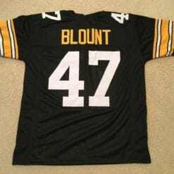 UNSIGNED CUSTOM Sewn Stitched Mel Blount Black Jersey