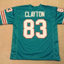 UNSIGNED CUSTOM Sewn Stitched Mark Clayton Teal Jersey