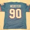 UNSIGNED CUSTOM Sewn Stitched George Webster Blue Jersey
