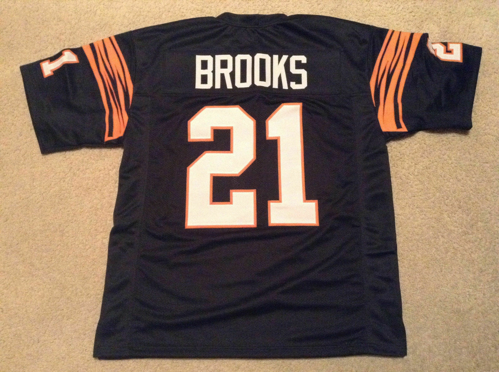 UNSIGNED CUSTOM Sewn Stitched James Brooks Black Jersey
