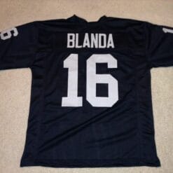 UNSIGNED CUSTOM Sewn Stitched George Blanda Black Jersey