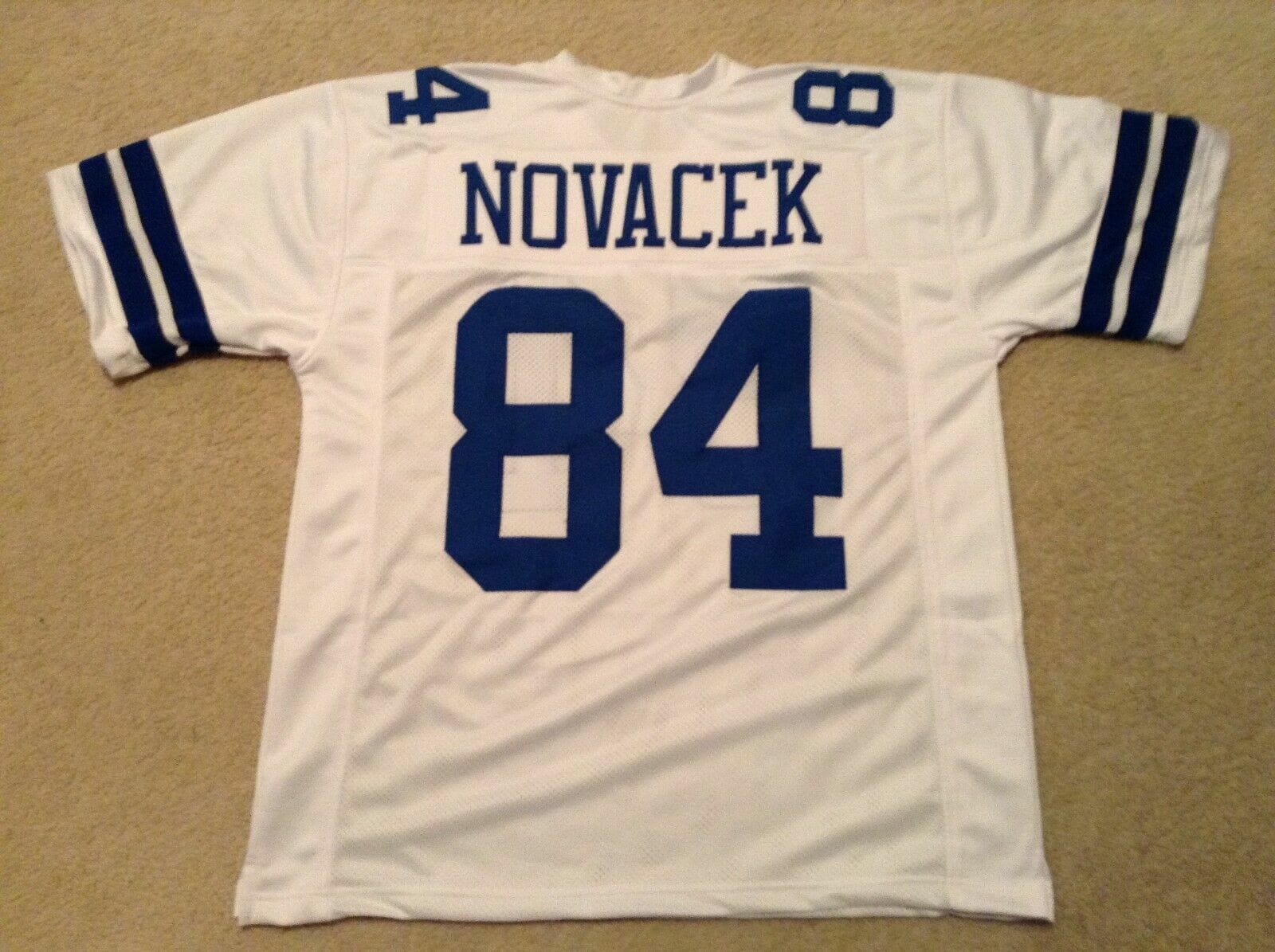 UNSIGNED CUSTOM Sewn Stitched Jay Novacek White Jersey