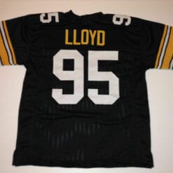 UNSIGNED CUSTOM Sewn Stitched Greg Lloyd Black Jersey