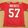 UNSIGNED CUSTOM Sewn Stitched Jeff Van Note Red Jersey