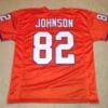 UNSIGNED CUSTOM Sewn Stitched Vance Johnson Orange Jersey